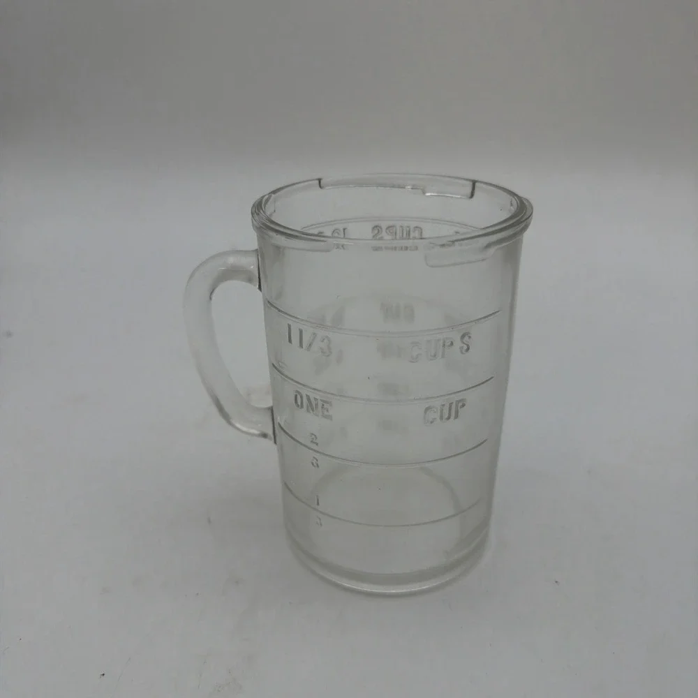 Vintage 1950's PAMCO 1 1/2 Cup Glass Measuring Cup with Handle